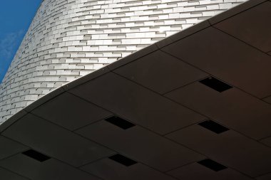 Silom Yolu yakınlarındaki Modern Soyut Mimarlık Binası, Bangkok, Tayland