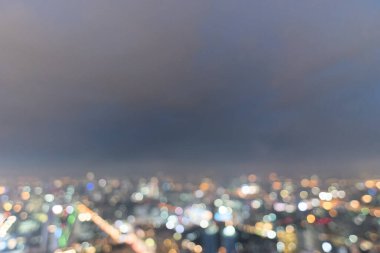 Bokeh arka planda Bangkok Şehri konsept arkaplan pankartıName