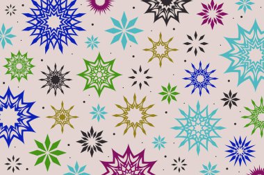 Soyut parlak renkli havai fişekler. Renkli yıldızlar ve kıvılcımlar.