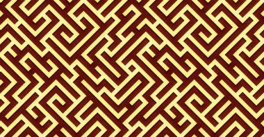 Labirentli geometrik çizim. Labirent.