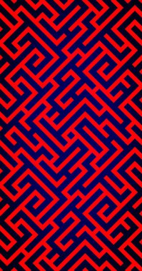 Labirentli geometrik çizim. Labirent.