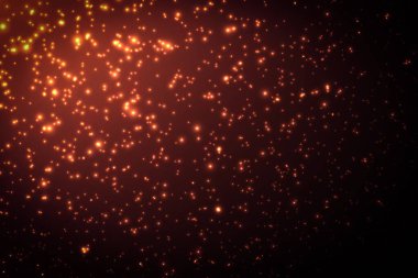 Soyut parlak illüstrasyon. Kıvılcım. Neon. Yıldızlar. Kozmik arkaplan.