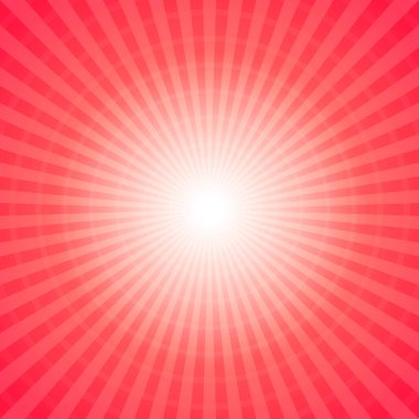 Güneş ışığı illüstrasyon afişi ve posteri. Işınlar ile sıcak zemin. Soyut turuncu arkaplan.