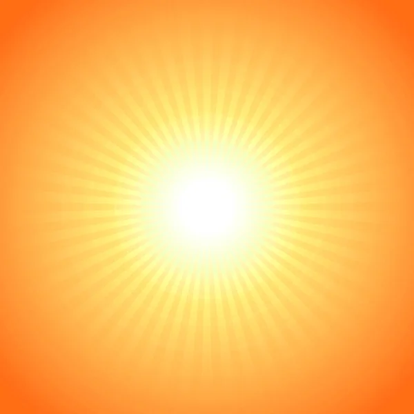 Banner Póster Ilustración Sunbeam Fondo Caliente Con Rayos Fondo Naranja —  Fotos de Stock