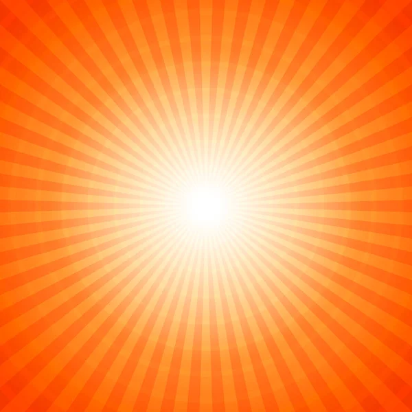 阳光插画横幅和海报 有光芒的热背景 橙色背景摘要 — 图库照片