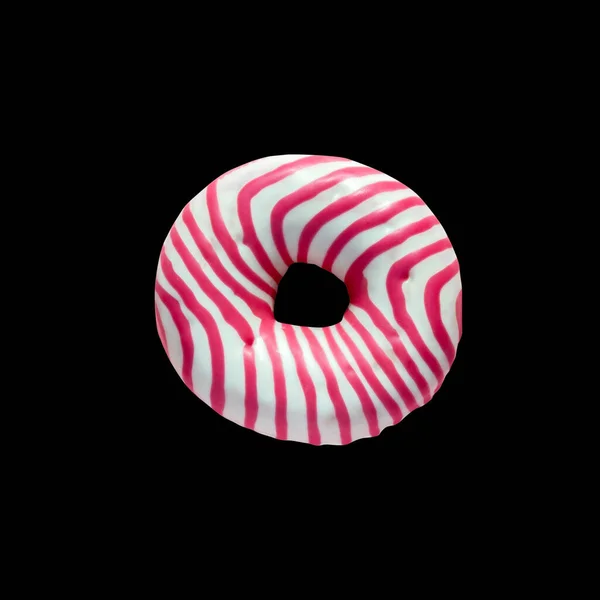 Donut rosa isolado — Fotografia de Stock