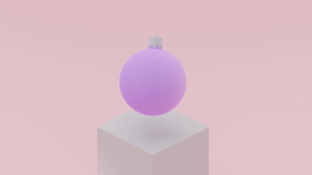 Trendy 3D Christmas ball — Stock Video