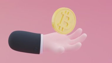 Bitcoin 3D moda video.