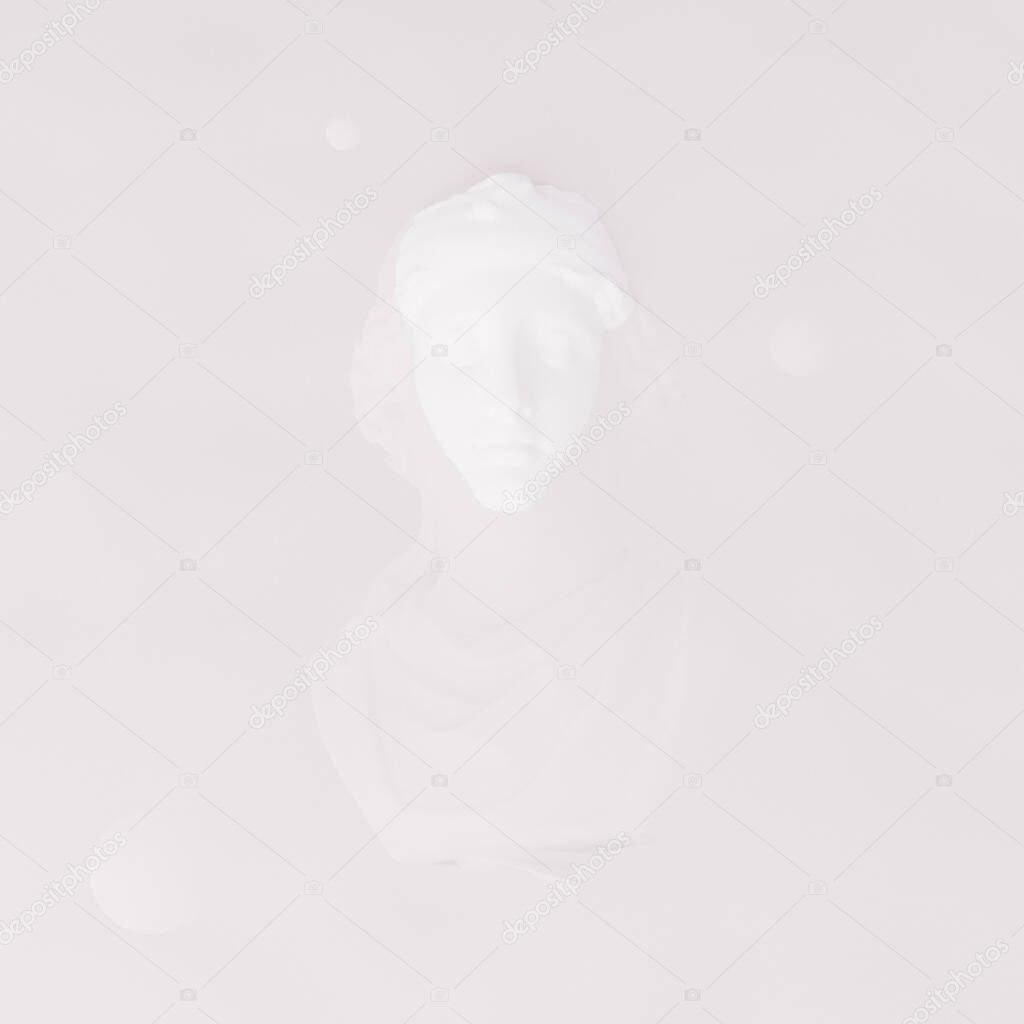 3D illustration, 3D rendering. Vaporwave concept. Bust of statue Aphrodite.