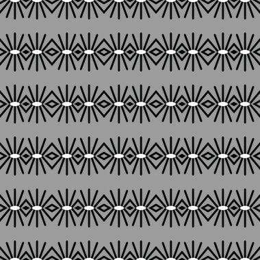 Siyah, gri ve beyaz renkli geometrik şekilli vektörsüz desen arkaplanı.