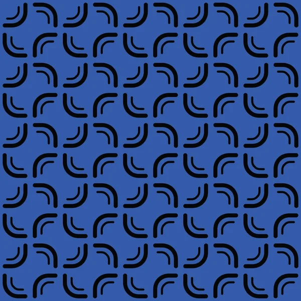 矢量无缝图案纹理背景 几何形状 蓝色和黑色色彩 — 图库矢量图片