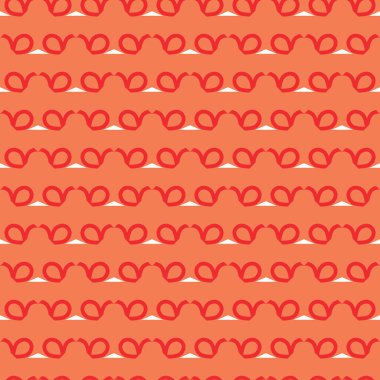 Geometrik şekilli, turuncu, kırmızı ve beyaz renklerde vektörsüz desen arkaplanı.