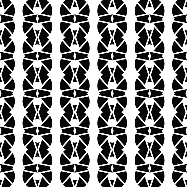 黒と白の幾何学的形状を持つベクトルシームレスなパターンテクスチャの背景 — ストックベクタ