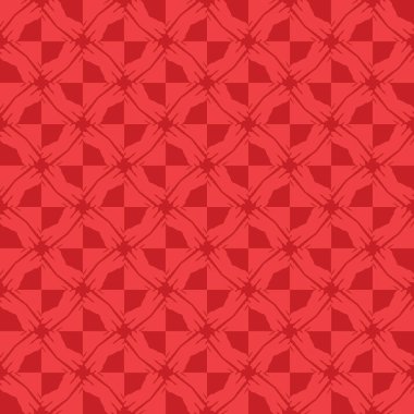 Geometrik şekilli, kırmızı renklere boyanmış vektörsüz desen arkaplanı.