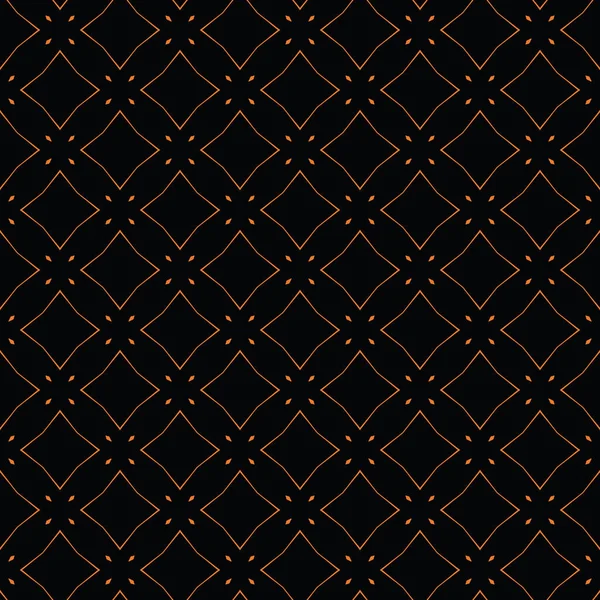 幾何学的な形状を持つベクトルシームレスなパターンテクスチャの背景 黒とオレンジの色で着色 — ストックベクタ