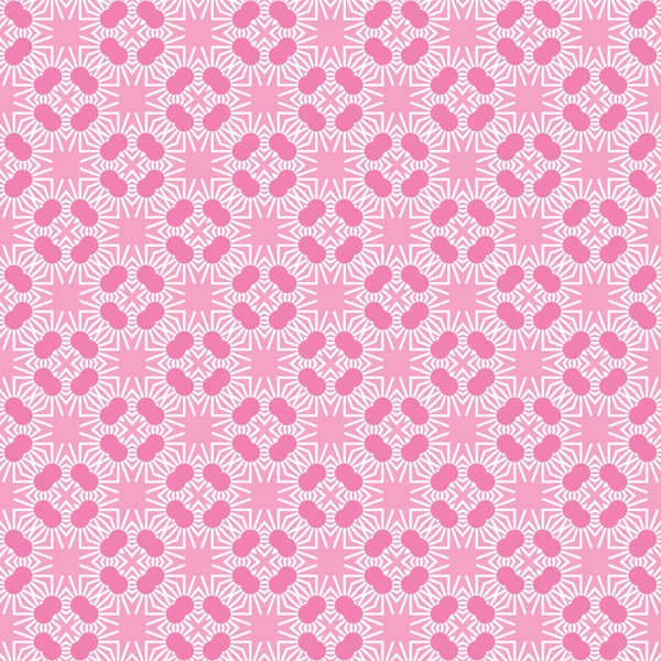 Vector Seamless Pattern Texture Background Geometric Shapes Colored Pink White — Stock Vector