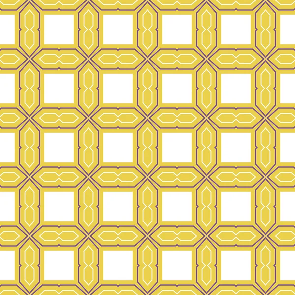 Векторный Бесшовный Текстурный Фон Геометрическими Фигурами Окрашенный Желтый Фиолетовый Белый — стоковый вектор