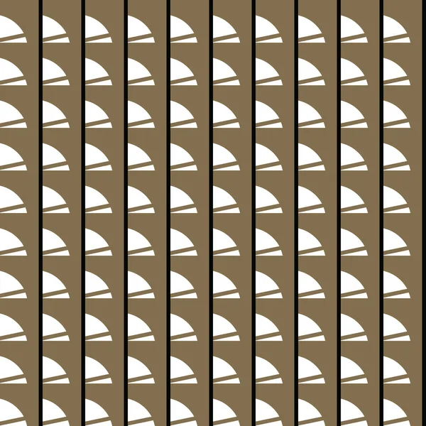 幾何学的形状を持つベクトルシームレスパターンテクスチャの背景 黒で着色 茶色と白の色 — ストックベクタ