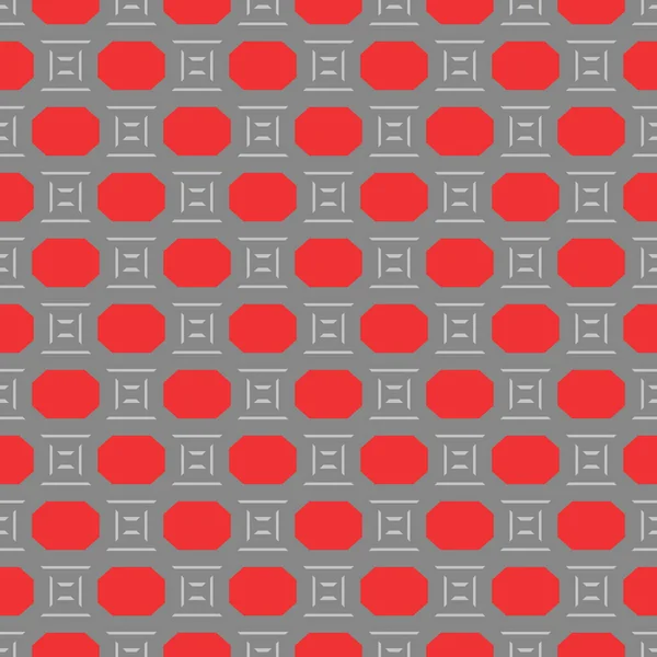 Векторный Бесшовный Текстурный Фон Геометрическими Фигурами Окрашенный Красный Серый Цвета — стоковый вектор