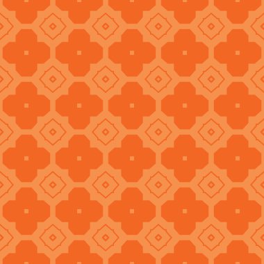 Geometrik şekilli turuncu renklerle renklendirilmiş vektörsüz desen arkaplanı.