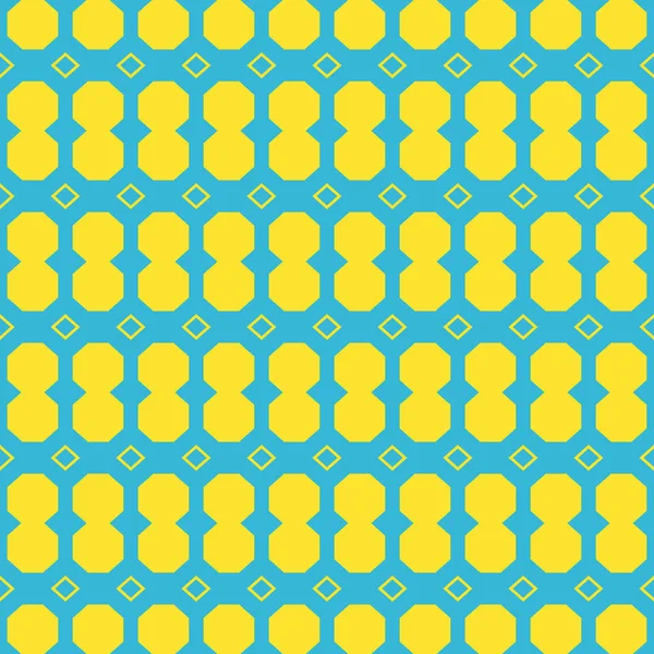 Векторний Безшовний Фон Текстури Візерунка Геометричними Формами Кольоровий Синьо Жовтих — стоковий вектор