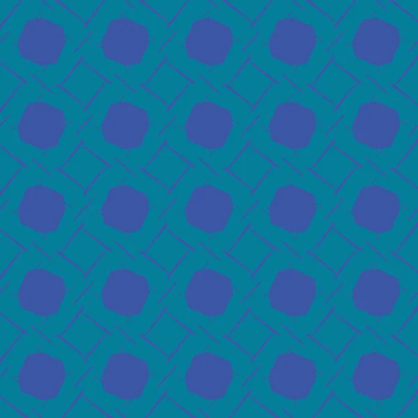 幾何学的な形状を持つベクトルシームレスなパターンテクスチャの背景 青の色で着色 — ストックベクタ
