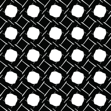 Siyah ve beyaz renkli geometrik şekilli vektörsüz desen arkaplanı.