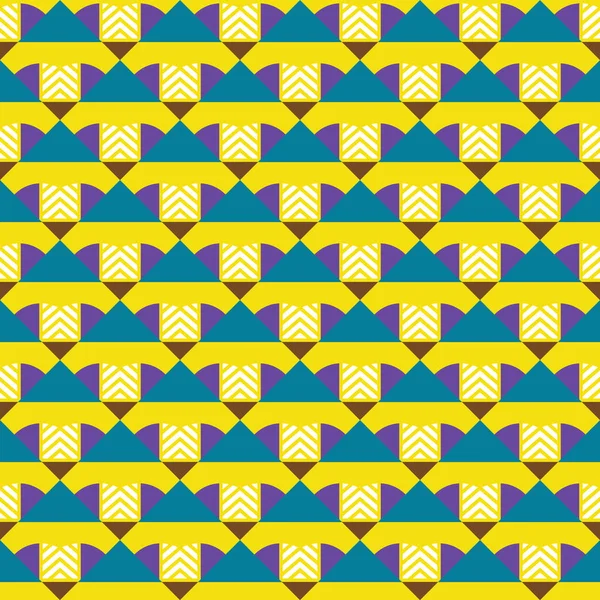 Векторний Безшовний Візерунок Текстури Фон Геометричними Формами Кольоровий Жовтий Синій — стоковий вектор