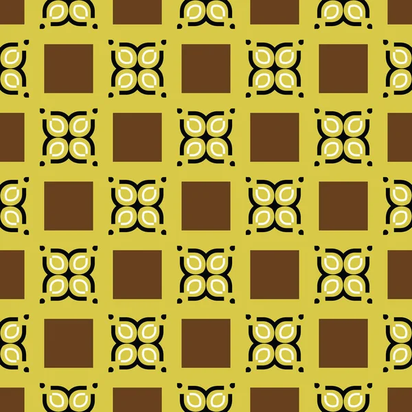 Vektorové Bezešvé Vzor Textury Pozadí Geometrickými Tvary Barevné Žluté Hnědé — Stockový vektor