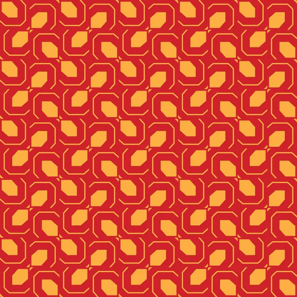 Векторный Бесшовный Текстурный Фон Геометрическими Фигурами Окрашенный Красный Желтый Цвета — стоковый вектор