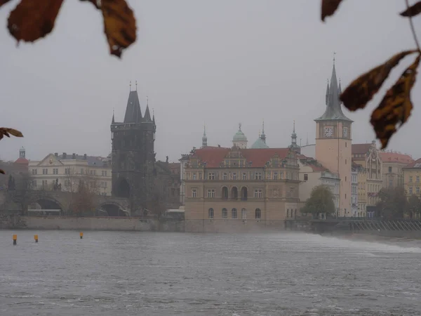 Prager Altstadt Einem Nebligen Herbstmorgen — Stockfoto