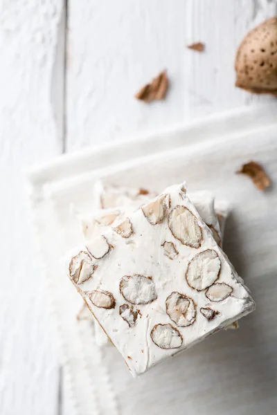 Sliced White Nougat — Stock Photo, Image