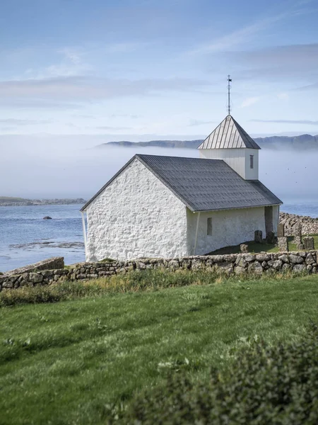 Church Village Kirkjubour Streymoy Sunshine Faroe Islands — ストック写真