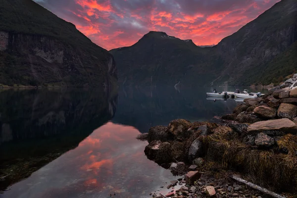 Geiranger fiyort gün batımı