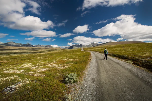 Piesze wędrówki w narodowym parku Rondane — Zdjęcie stockowe