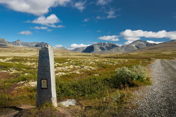 Vchodu do národního parku Rondane v Norsku — Stock fotografie