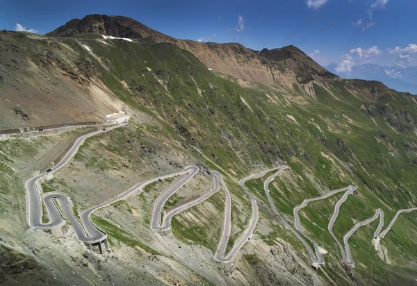 Passo dello Stelvio, İtalya Alpleri'nde yola — Stok fotoğraf