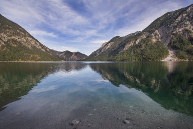 Lake Plansee Avusturya Alpleri Panoraması ile