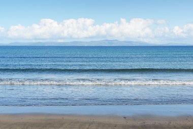 Plaj, deniz ve bulutlar. County Donegal, Ireland