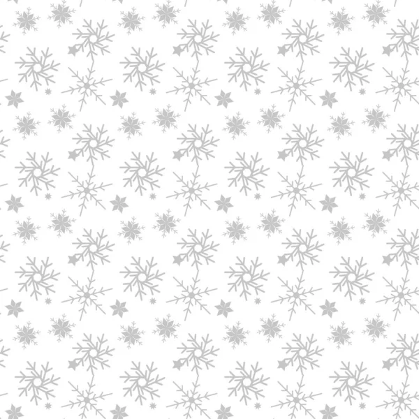 Illustration von Weihnachten Muster mit Schneeflocken isoliert — Stockvektor