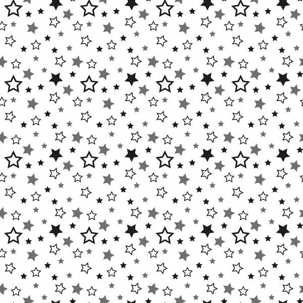 Patrón Estrellas Aleatorias Ilustración Interminable Vector Fondo Imagen Estilo Creativo — Vector de stock