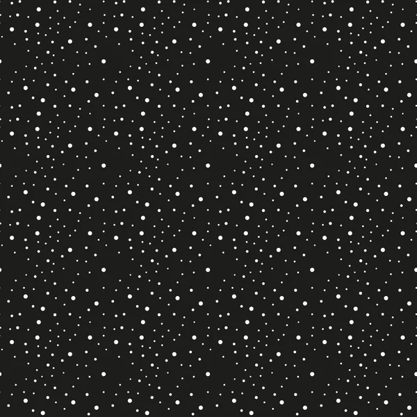 Motif sans couture Dot blanc sur fond noir. Modèle sans couture vectoriel. Conception graphique simple. eps 10 — Image vectorielle