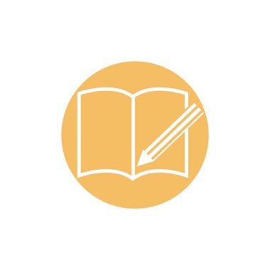 Kitap simgesi beyaz arkaplanda izole edildi. eps10