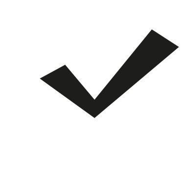 Simge Vektörünü kontrol et. Beyaz arka planda mükemmel siyah resim çizimi. 10 saniye.