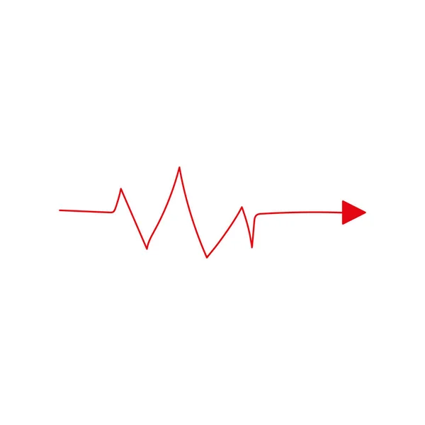 Monitor Latidos Cardíacos Icono Línea Pulso Para Aplicaciones Médicas Sitios — Vector de stock