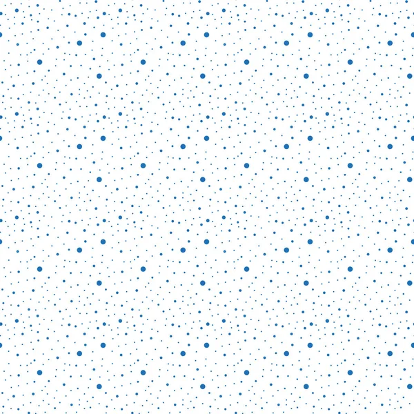 Pois Bleu Monochrome Motif Sans Couture Fond Pointillé Spots Illustration — Image vectorielle