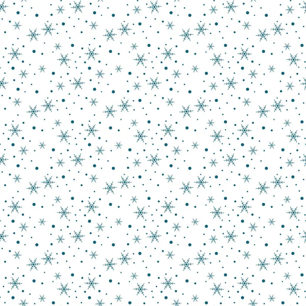 Snowflake απλό μοτίβο χωρίς ραφή. Μαύρο χιόνι σε λευκό φόντο. Αφηρημένη ταπετσαρία, περιτύλιγμα διακόσμηση. Σύμβολο του χειμώνα, Καλά Χριστούγεννα διακοπές, Ευτυχισμένο το Νέο Έτος εορτασμού Vector illustration — Διανυσματικό Αρχείο