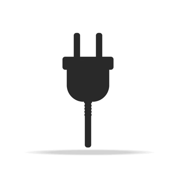 Plug-in, elektrische vector pictogram Plug elektrische kabel draad pictogram logo geïsoleerde teken symbool vector illustratie — Stockvector