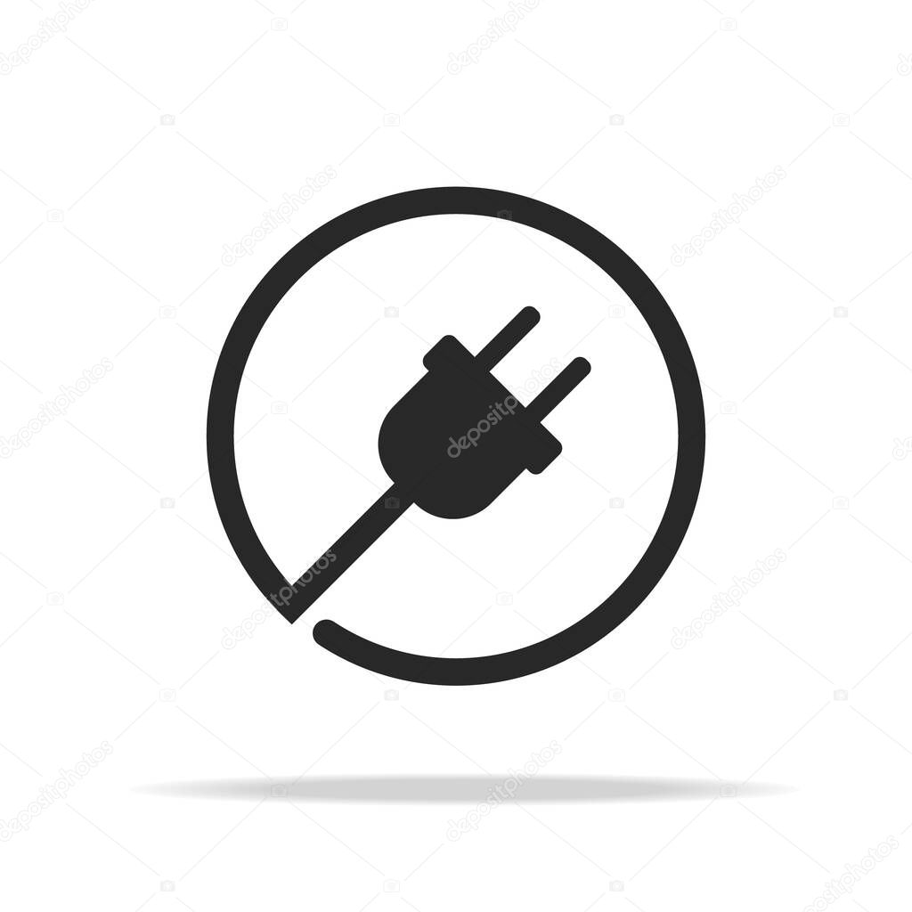 Plug - in, electrical plug vector icon 10 EPS.