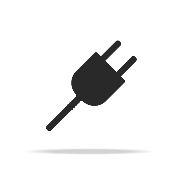 Bewerkbare plug icoon op witte achtergrond. vector eps 10 — Stockvector